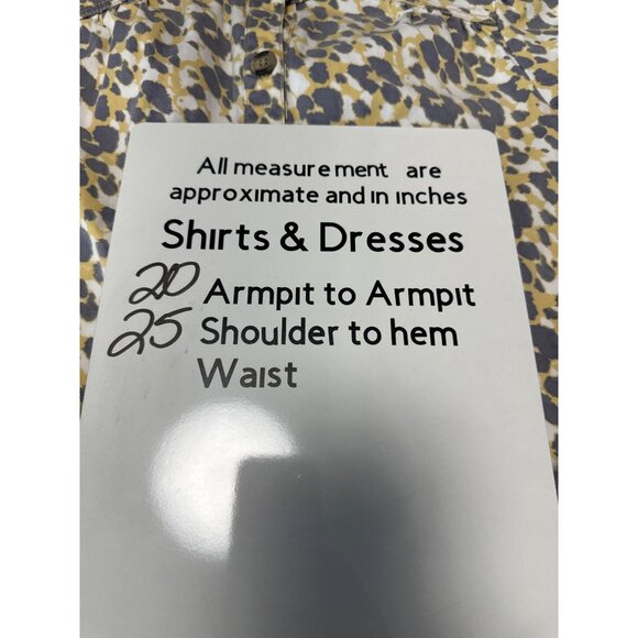 CAbi 5854 Providence Shirt Jacket Women Leopard Yellow Shacket Size M - Picture 9 of 9